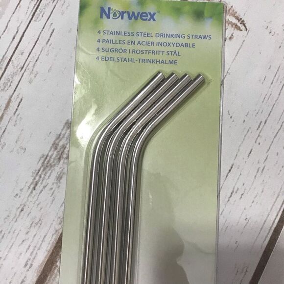 Norwex Stainless Steel Drinking straws NWT - Picture 2 of 4